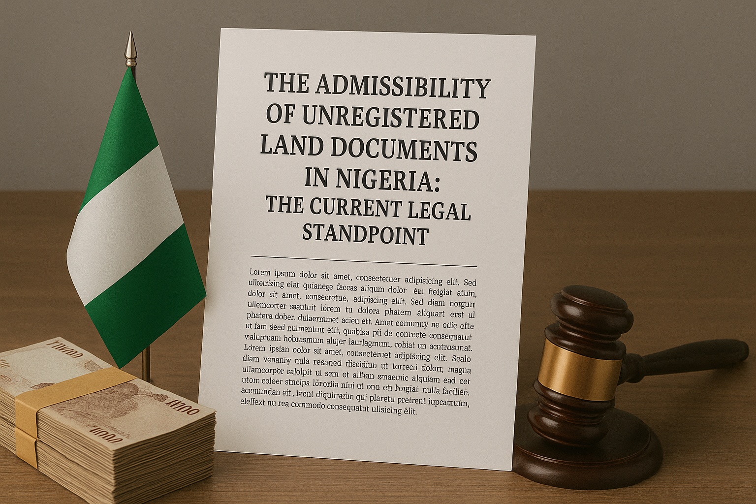 THE ADMISSIBILITY OF UNREGISTERED LAND DOCUMENTS IN NIGERIA: THE CURRENT LEGAL STANDPOINT