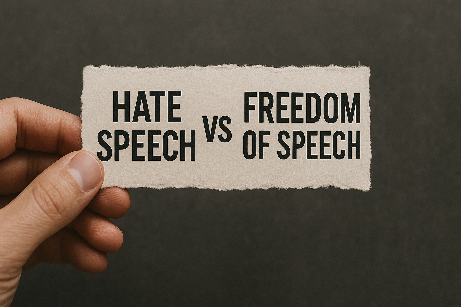 HATE SPEECH VS FREEDOM OF SPEECH