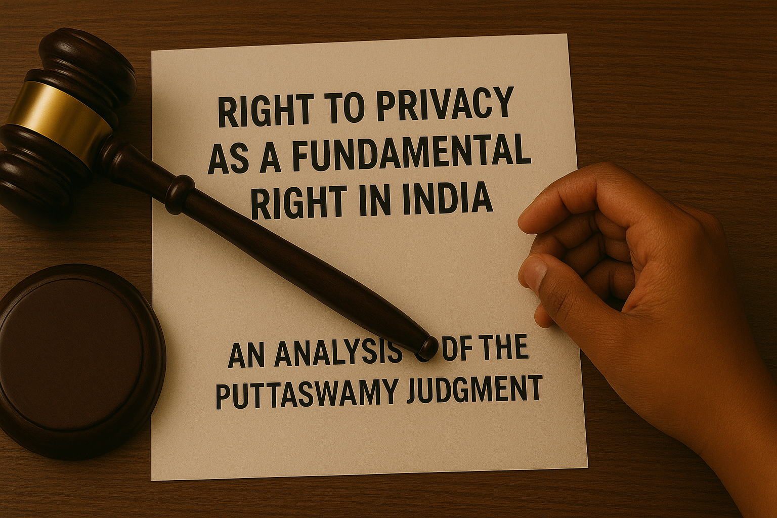 Right to Privacy as a Fundamental Right in India – An Analysis of the Puttaswamy Judgment