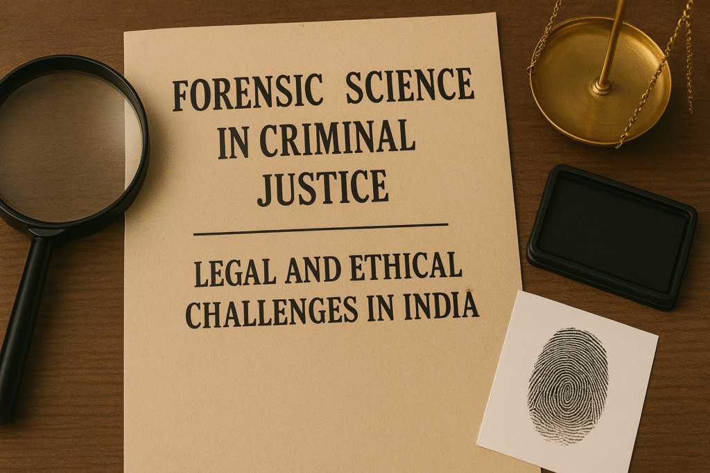 FORENSIC SCIENCE IN CRIMINAL JUSTICE : LEGAL AND ETHICAL CHALLENGES IN ...