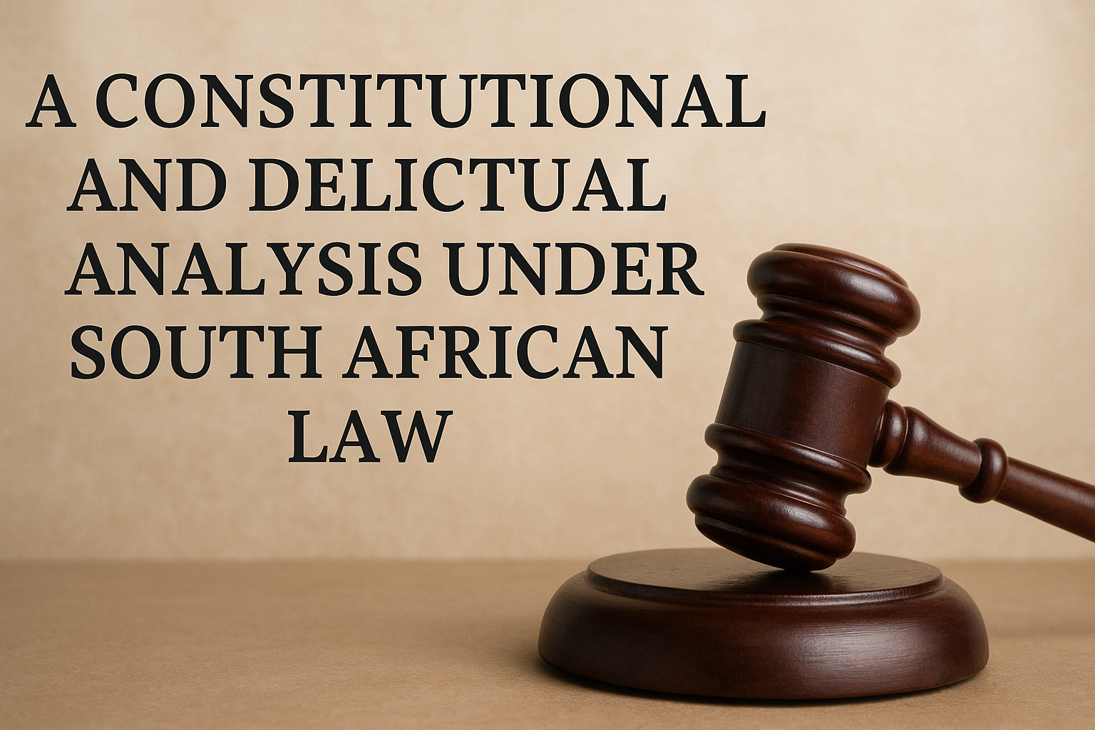 A Constitutional and Delictual Analysisunder South African Law