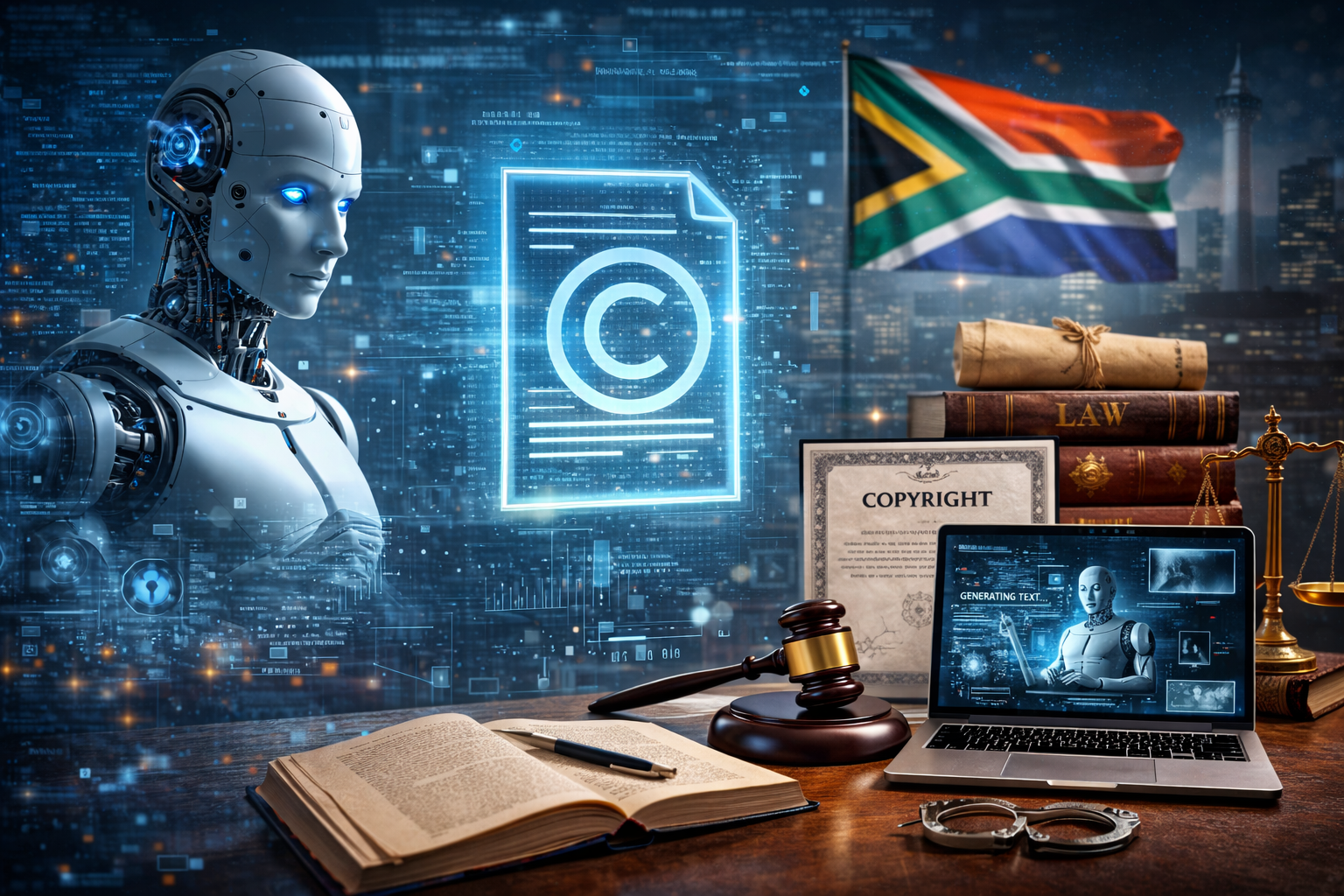 IMPACT OF ARTIFICIAL INTELLIGENCE (AI) ON SOUTH AFRICAN COPYRIGHT LAW: EXPLORING HOW AI-GENERATED CONTENT CHALLENGES EXISTING COPYRIGHT FRAMEWORKS.