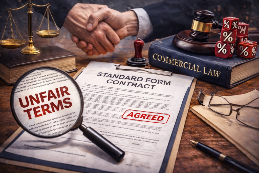 Commercial Law: Standard Form Contracts and Unfair Terms